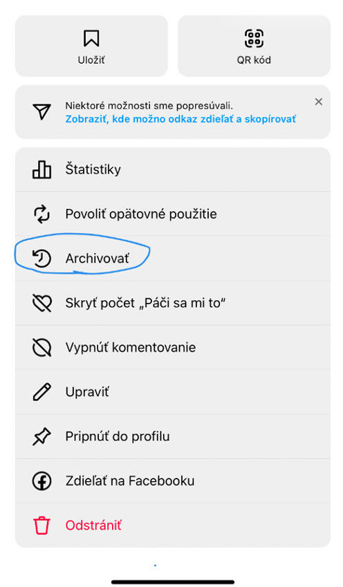 Archivovanie príspevku