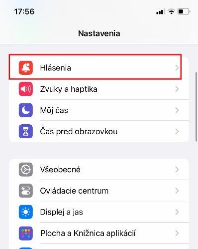hlásenia iphone