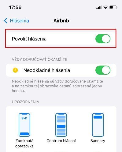 hlásenia na iphone