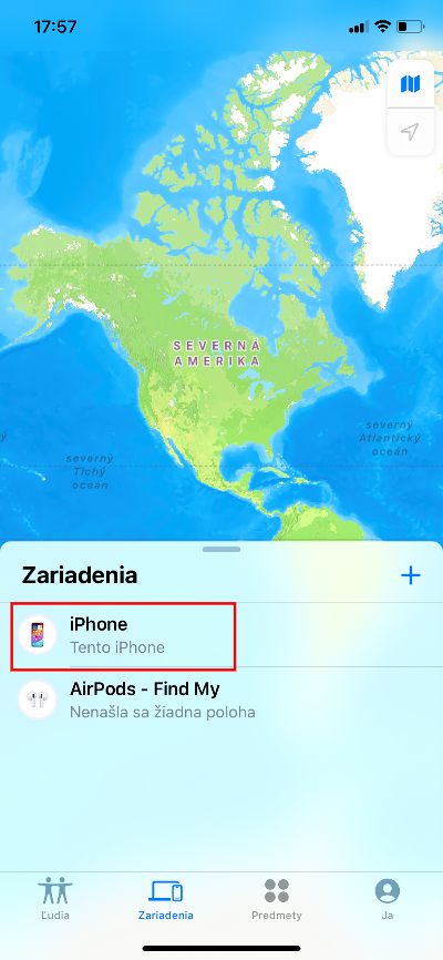 iphone nájsť
