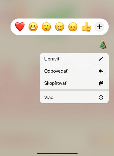 messanger úprava správy