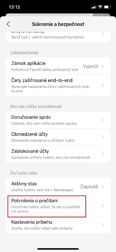 prečítanie správy