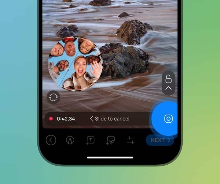 telegram pridanie videa do pribehu