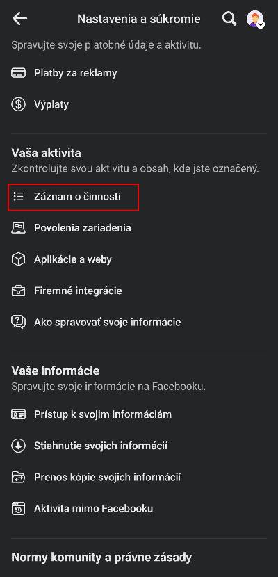 Facebook historia prihlaseni a kontrola ci je niekto cudzi prihlaseny
