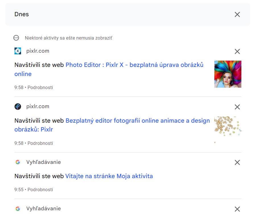 Moja aktivita na Google_2