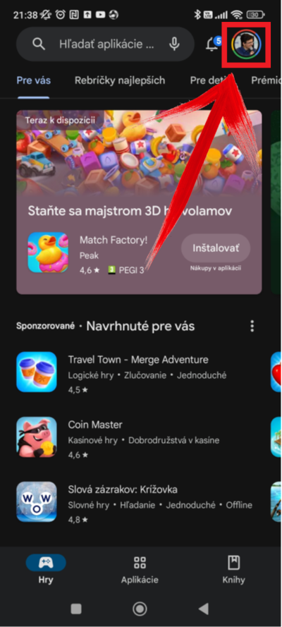 Play protect nastavenie