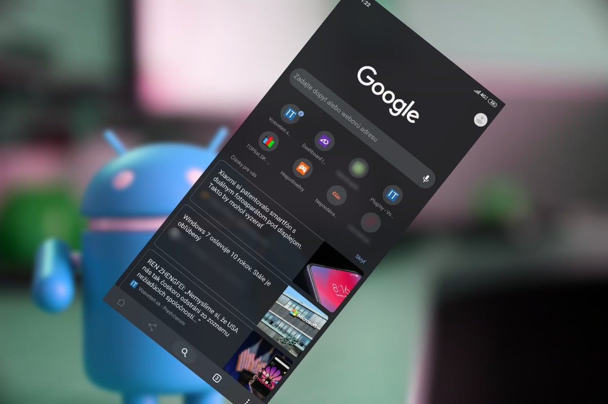 Tmavy rezim internetovy prehliadac Google Chrome na mobile