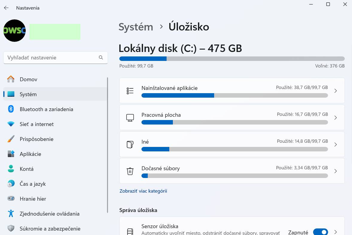 Ulozisko pocitaca Windows