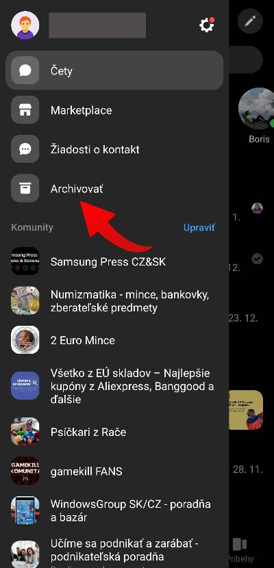 ako najst archivovane konverzacie messenger navod_2