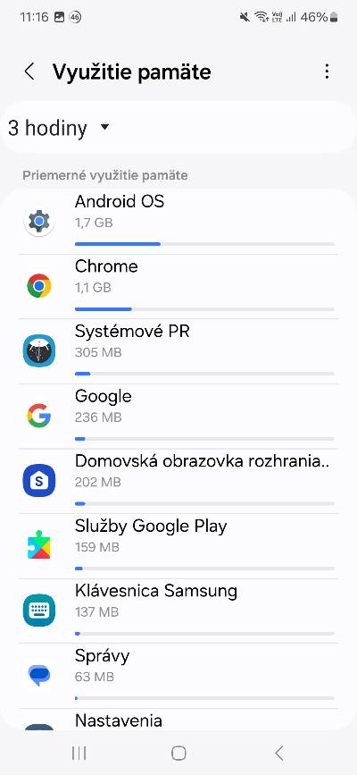 ktore aplikacie pouzivaju najviac RAM pamate v Samsung smartfone navod_4