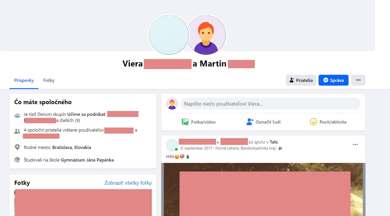 spolocne priatelstvo historia facebook