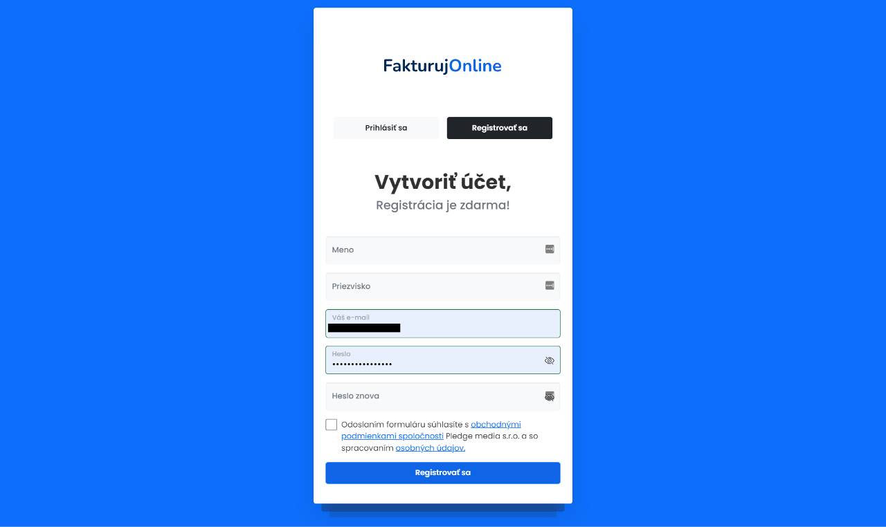 Fakturujonline recenzia aplikacie registracia