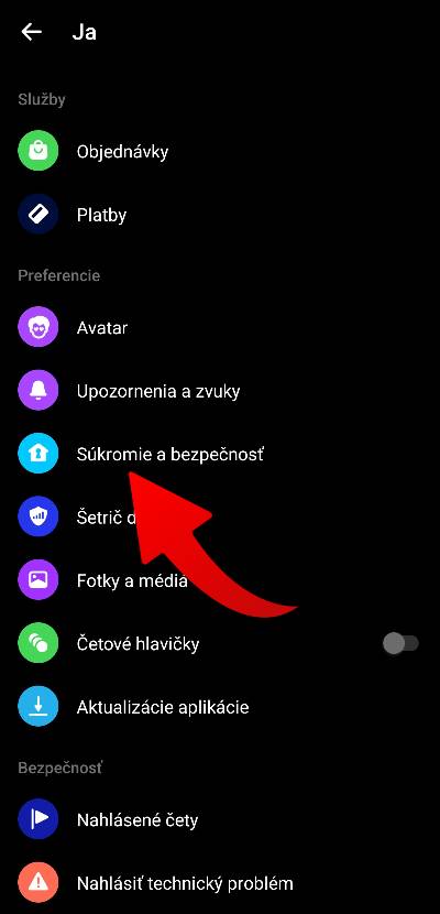 Messenger ako zablokovat cudzie ziadosti o kontakt navod_2