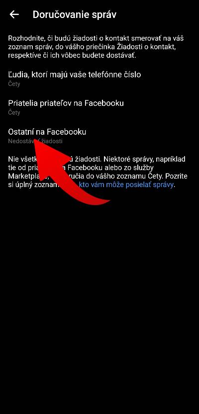 Messenger ako zablokovat cudzie ziadosti o kontakt navod_4