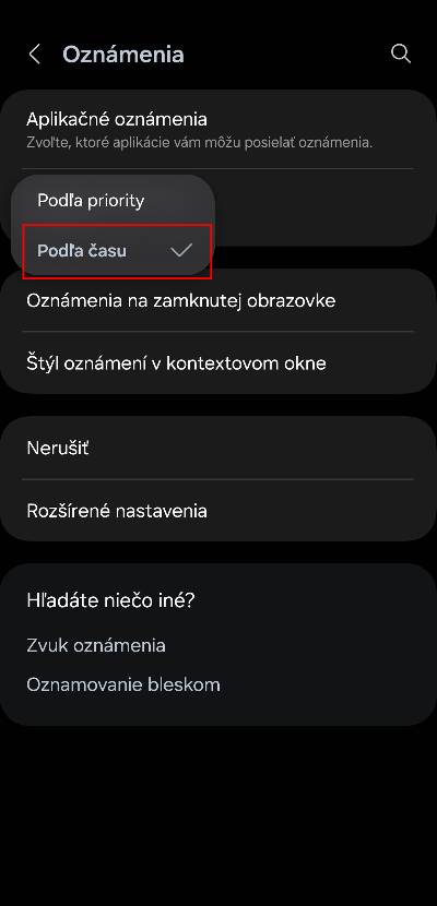 Navod Samsung usporiadanie upozorneni chronologicky_3