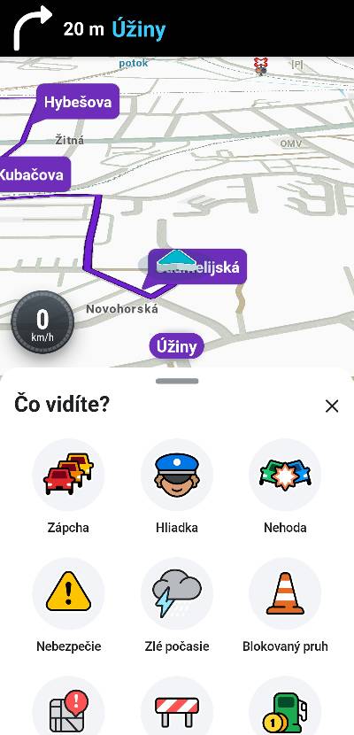 Waze vylepsena tlacidlo hlasenia udalosti a rozhranie_2
