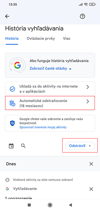 Ako si vymazať históriu z Google účtu?