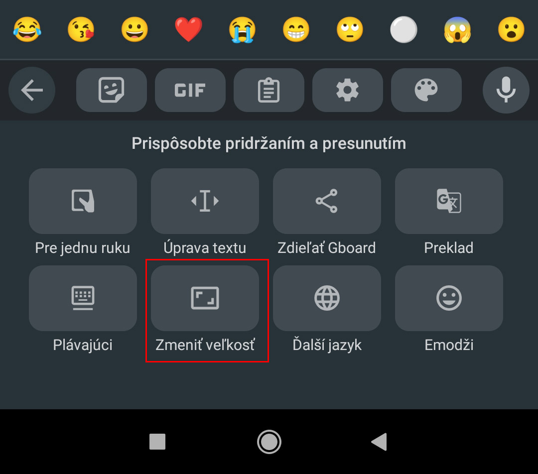Ako si zmeniť veľkosť klávesnice na smartfóne 