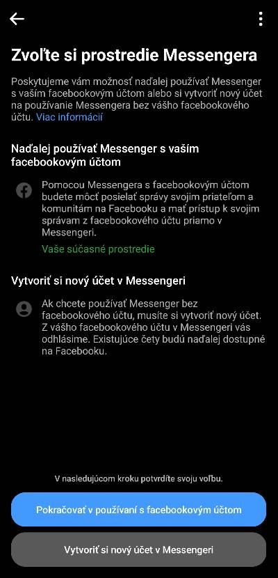 Oddelenie Messenger uctu od Facebooku_2