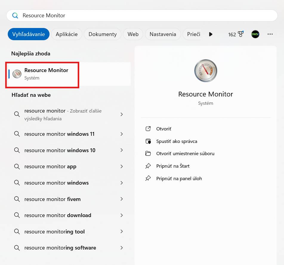 Resource monitor ktore aplikacie odosielaju data z vasho pocitaca
