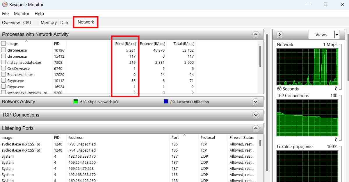 Resource monitor ktore aplikacie odosielaju data z vasho pocitaca_2