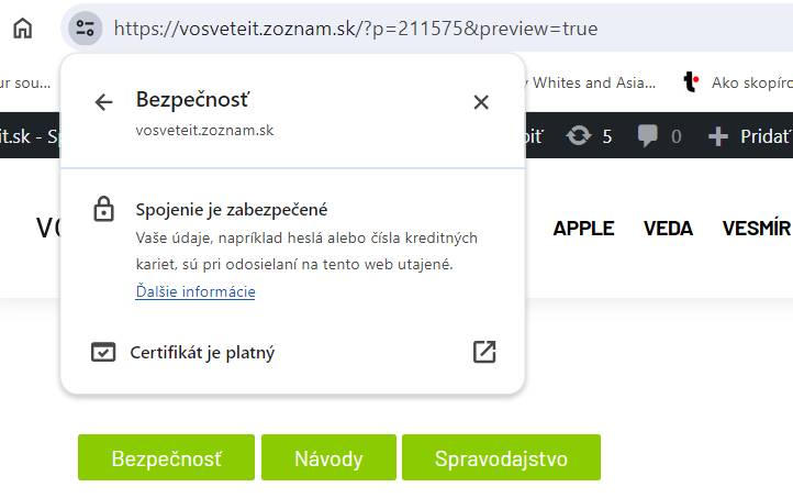bezpecnostny certifikat