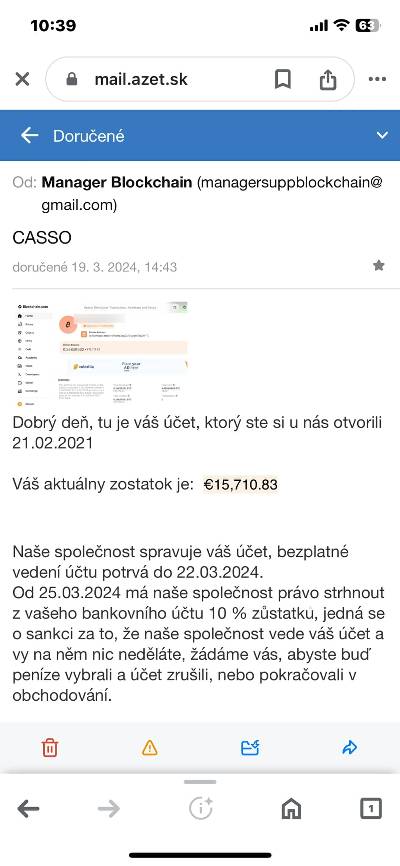 cieleny phishing podvod s kryptomenami