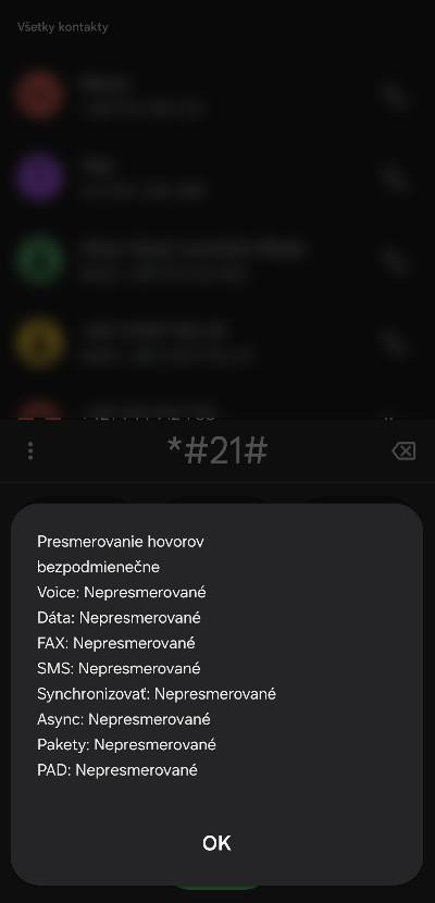 presmerovanie hovorov a SMS USSD kod_2