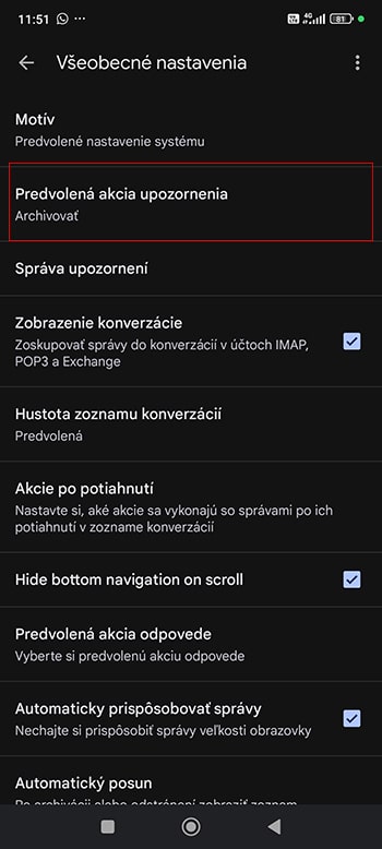 Gmail funkcie na Android