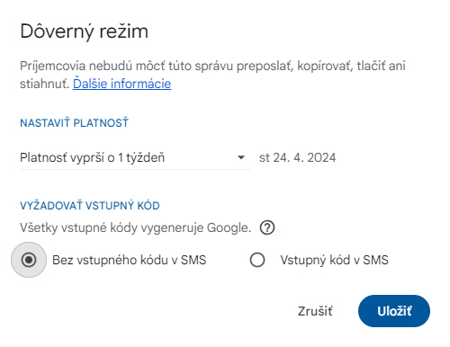 Ako poslať dôverný e-mail cez službu Gmail?