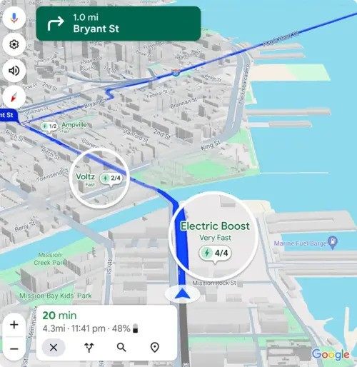 google mapy informacie o nabijacich staniciach v okoli