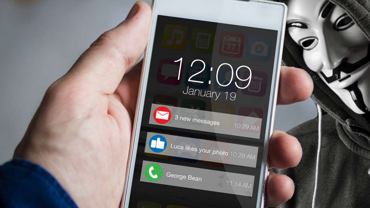 hacker upozornenia smartfon