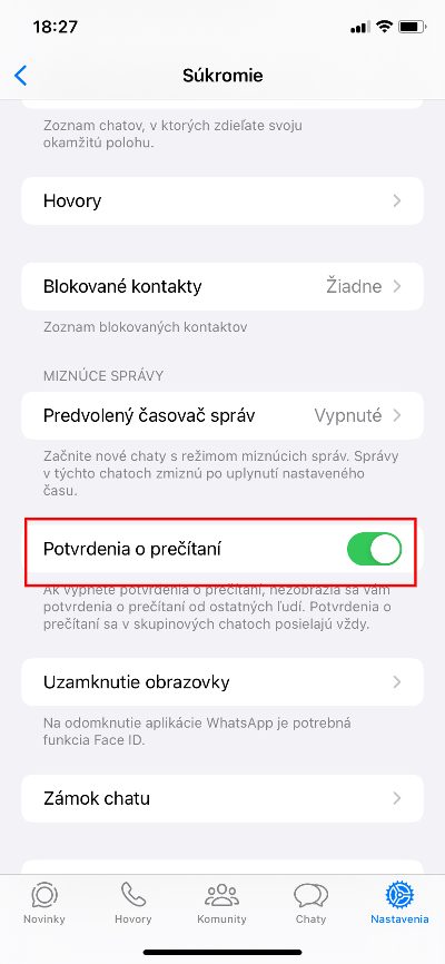 potvrdenie o prečítaní