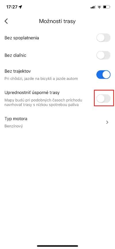 úsporné trasy
