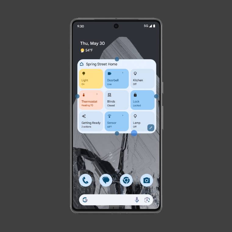Google Home Widget_ovladanie chytrej domacnosti