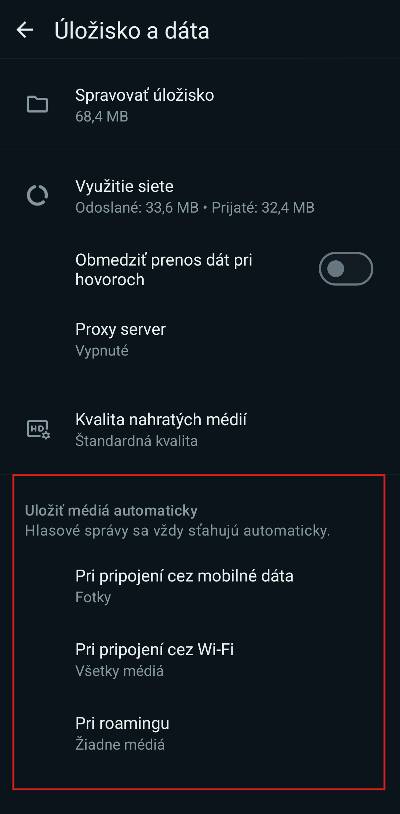 WhatsApp ukladanie multimedialnych suborov do pamate telefonu_1