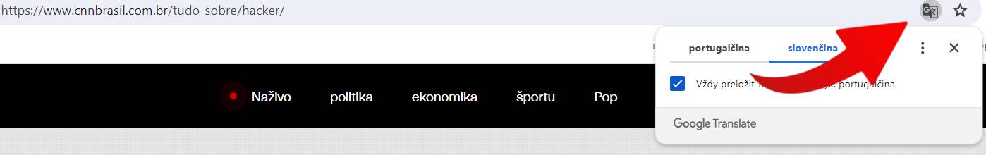 chrome vstavany prekladac