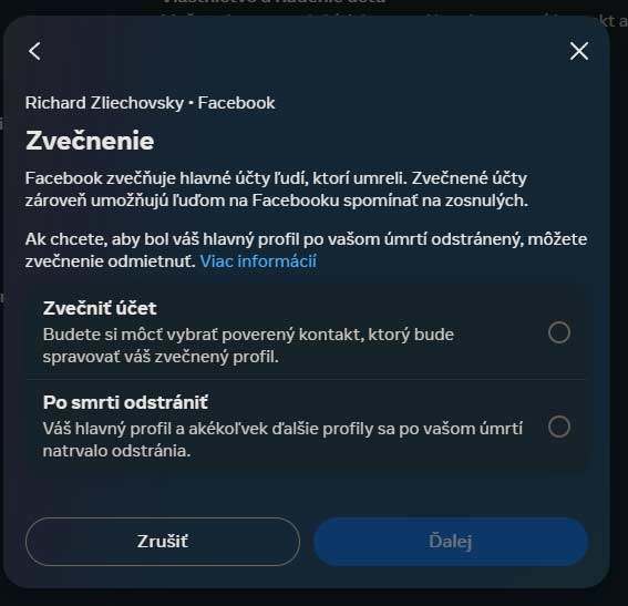 Takto si vyberiete, čo sa stane s vašim Facebook účtom po smrti