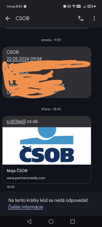 podvodna SMS sprava prisla do vlakna s bankou_1