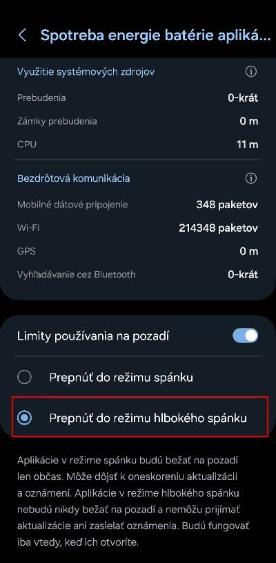 prepnutie aplikacii do hlbokeho spanku_2