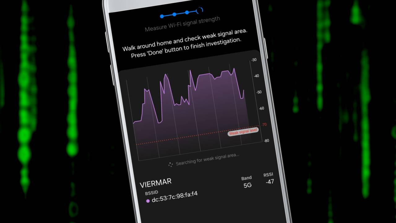 skryte menu Wi-Fi v samsung smartfone