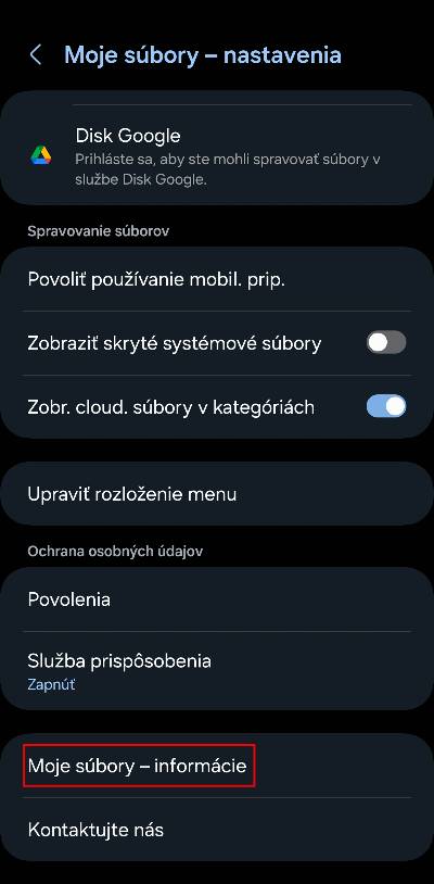 Ako aktivovat skryte menu v aplikacii moje subory v Samsung smartfone navod_2