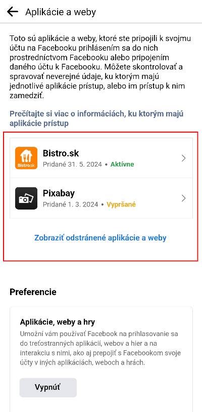 Facebook a prepojene strany a sluzby s vasim facebook uctom_3