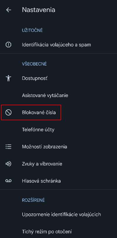 Google telefon navod ako blokovat podvodne hovory navod_1