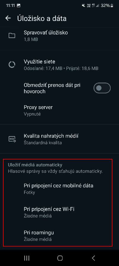 WhatsApp ako vypnut ukladanie mutlimedialnych suborov do pamate smartfonu navod_2