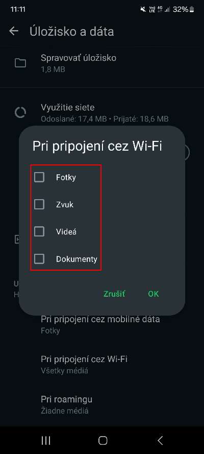 WhatsApp ako vypnut ukladanie mutlimedialnych suborov do pamate smartfonu navod_3