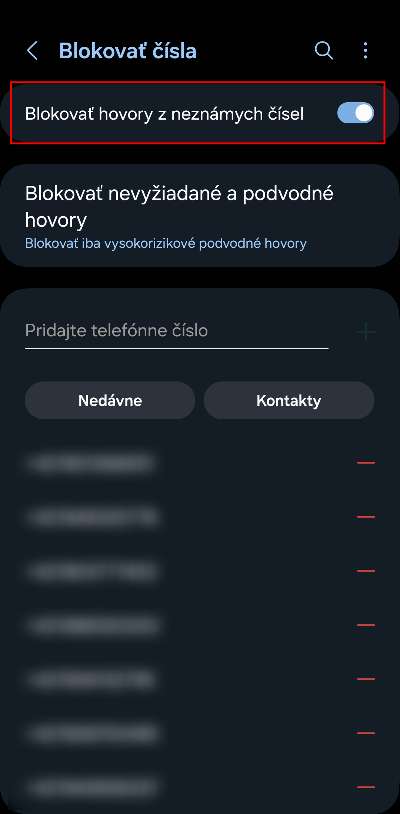 ako blokovat hovory zo skryteho cisla navod_3