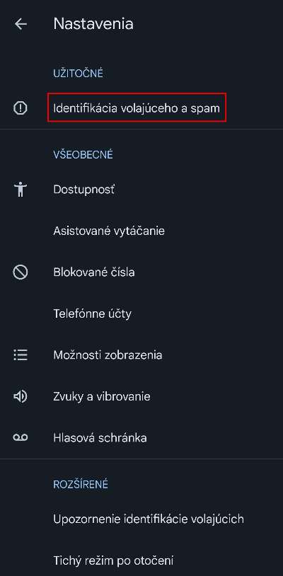 ako blokovat spamove hovory_google telefon_navod_2