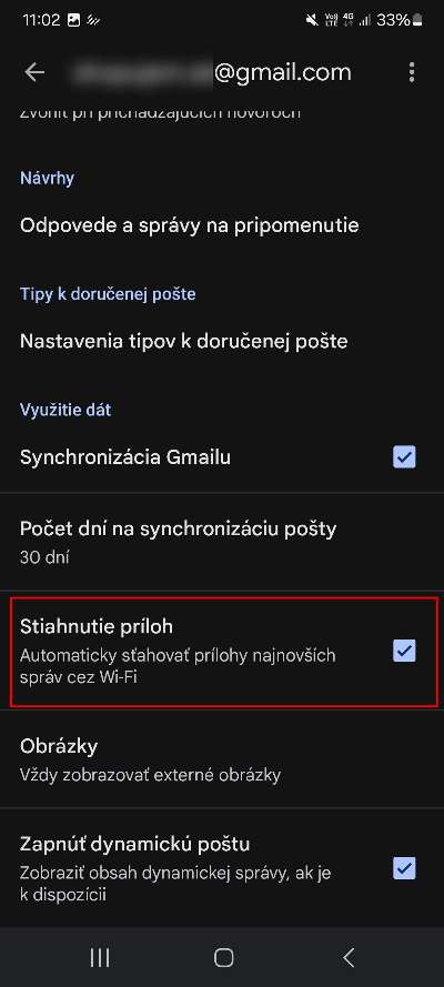 navod ako vypnut automaticke ukladanie priloh do pamate smartfonu gmail_3