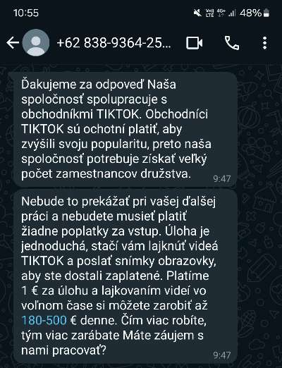 podvod s online brigadou